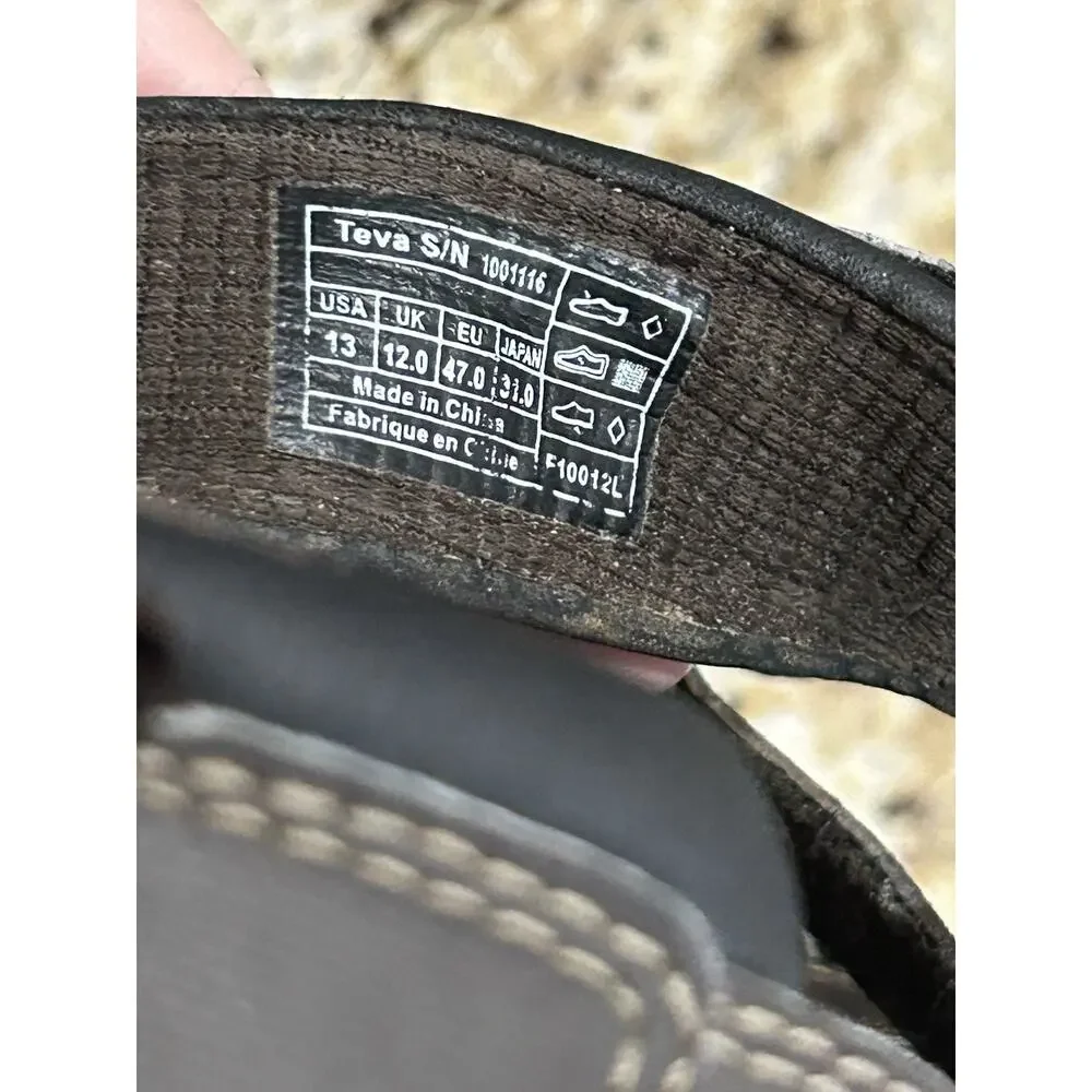 Teva Forebay Men’s Water River Sandal Brown Fisherman Size 13